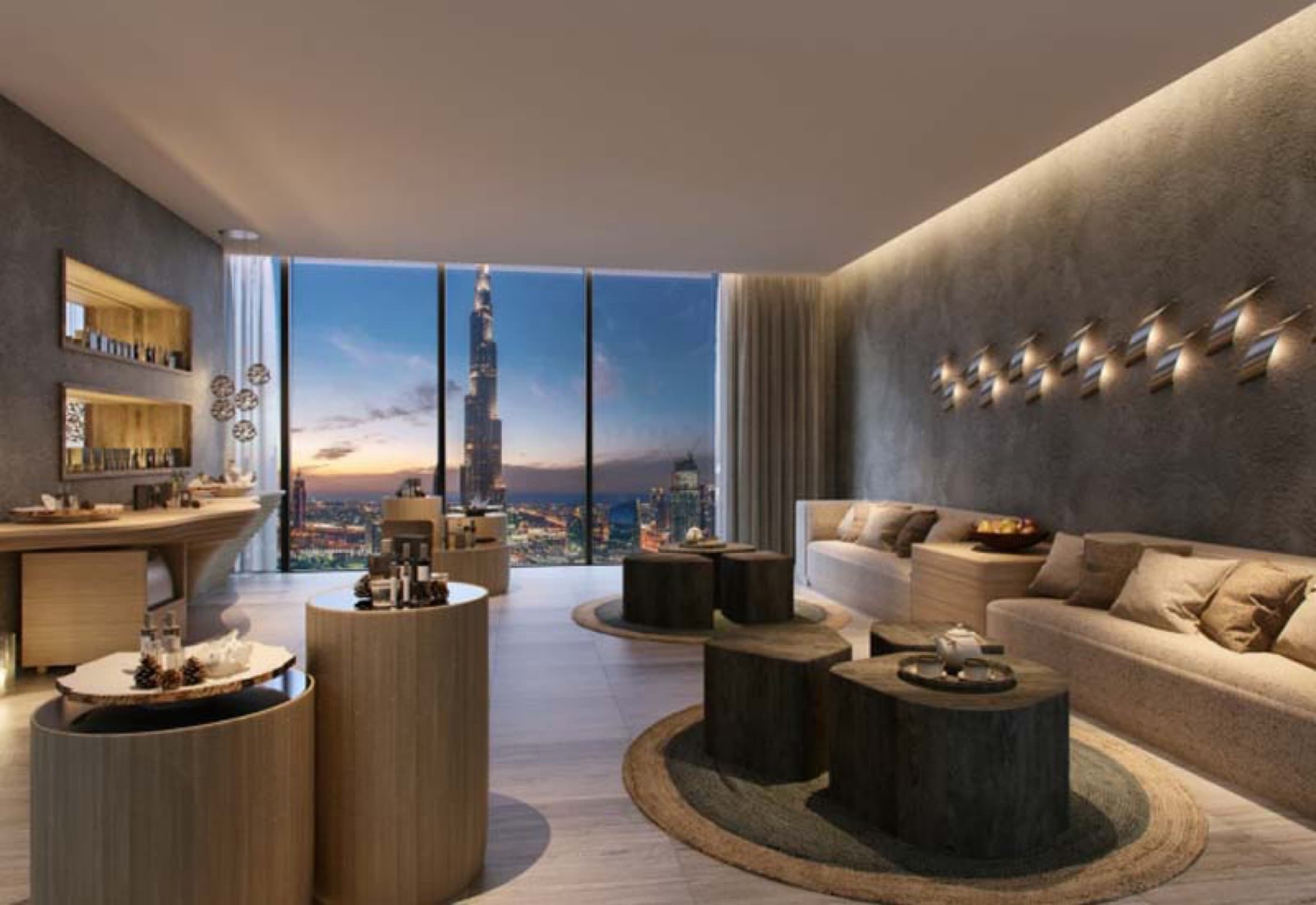 Six Senses Spa Dubai'nin dinlenme salonu